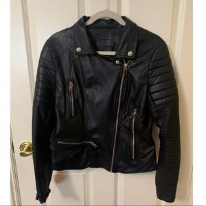 Blank NYC Leather Moto Zip Jacket